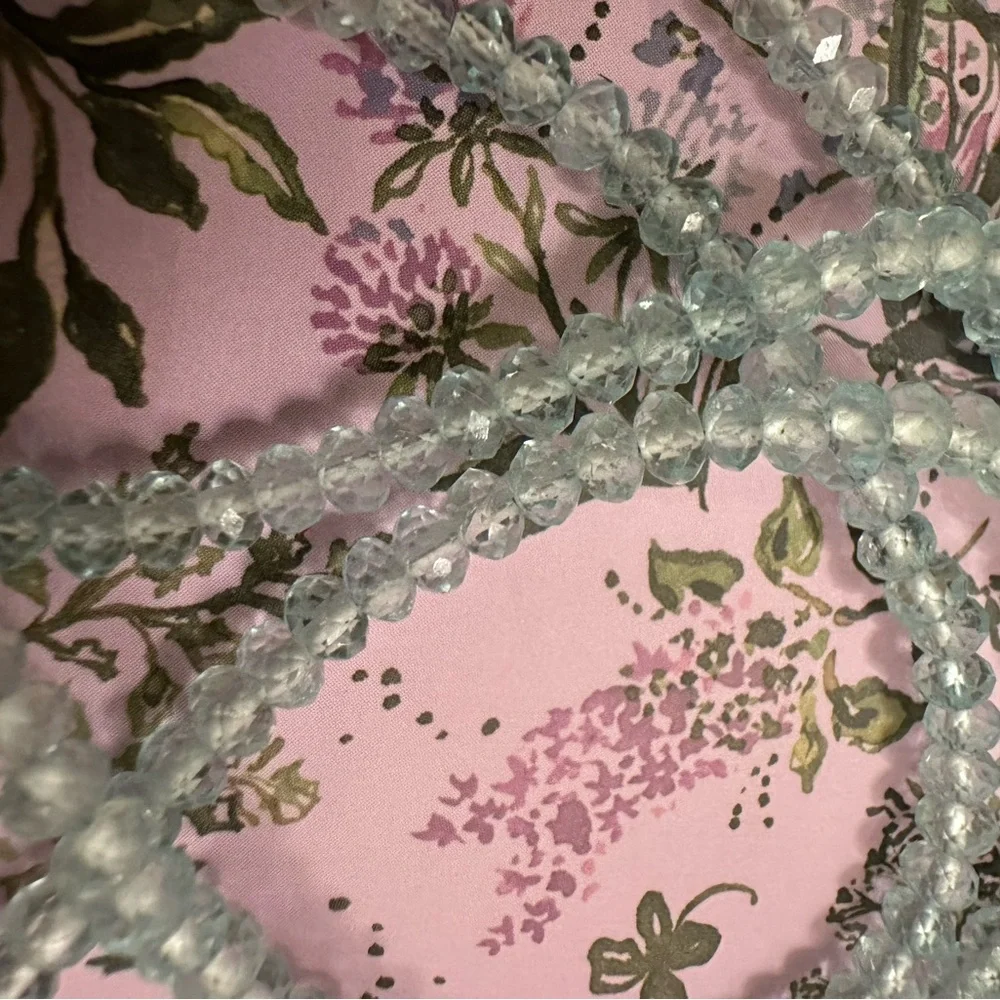 Jane Win Sky Blue Topaz Double Wrap Necklace - Picture 6 of 7